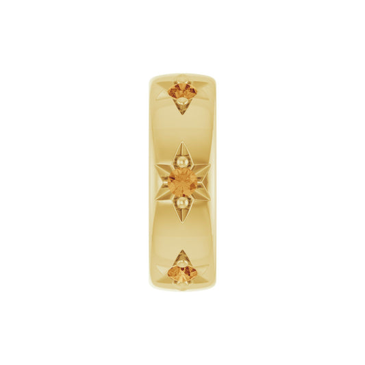 Natural Citrine Stackable Family Space Charm/Pendant