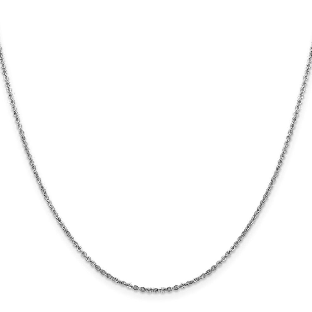 1.7mm Flat Cable Chain - White Gold