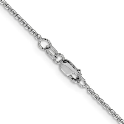 1.7mm Flat Cable Chain - White Gold