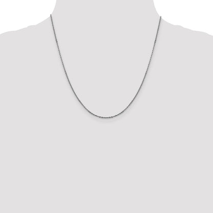 1.7mm Flat Cable Chain - White Gold
