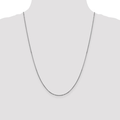 1.7mm Flat Cable Chain - White Gold