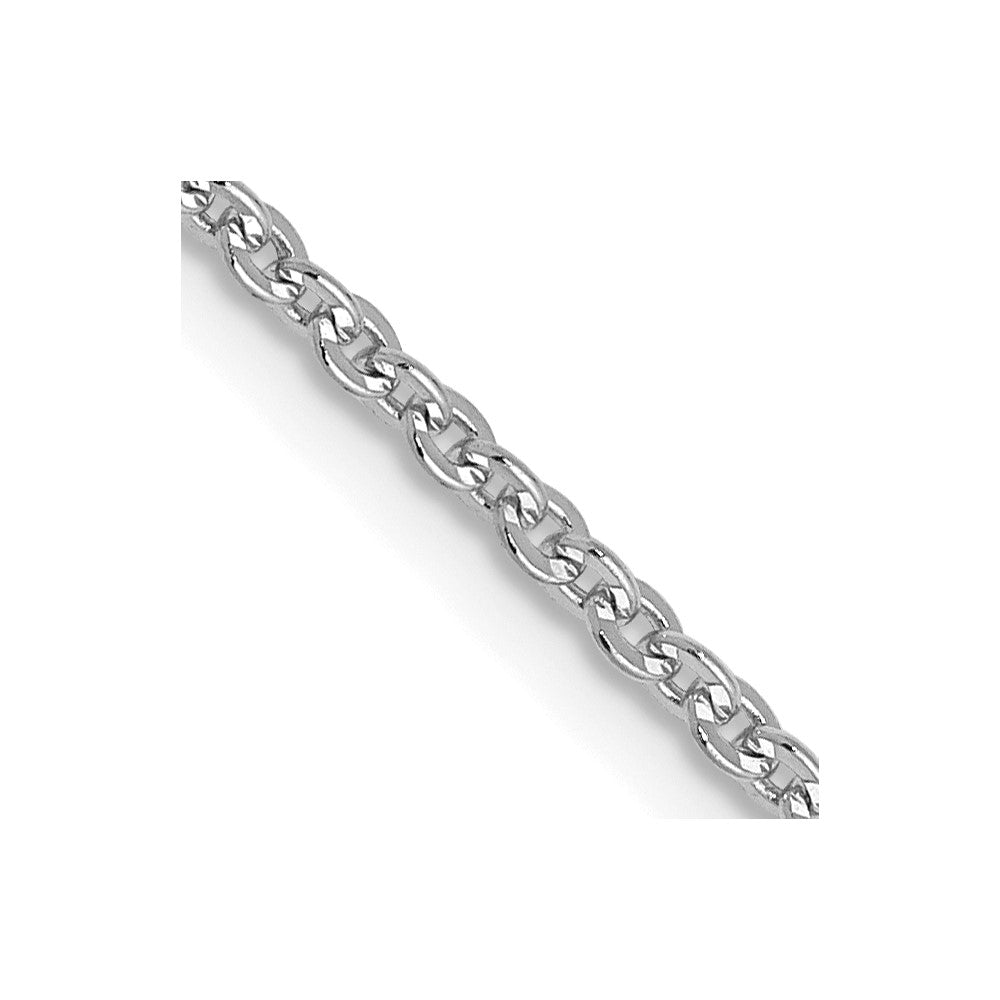 1.7mm Flat Cable Chain - White Gold