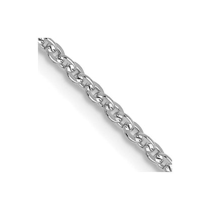 1.7mm Flat Cable Chain - White Gold
