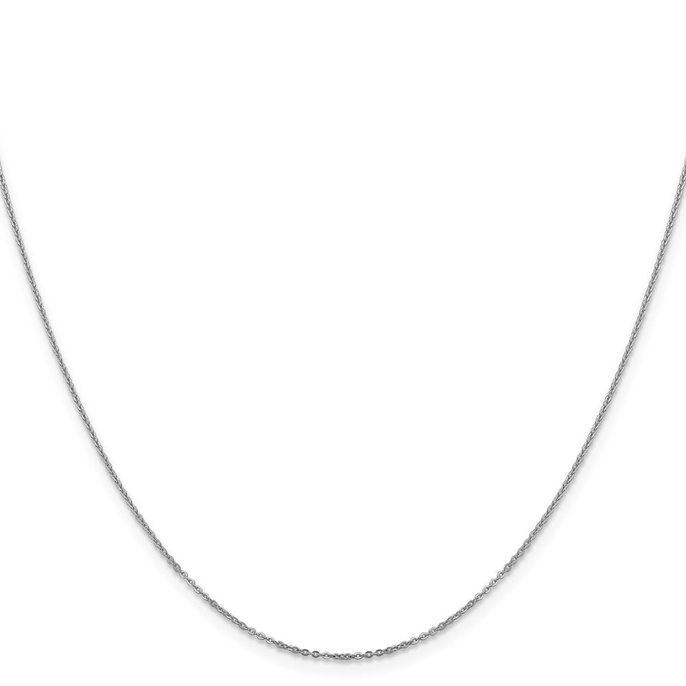 1.1mm Flat Cable Chain - White Gold