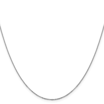 1.1mm Flat Cable Chain - White Gold