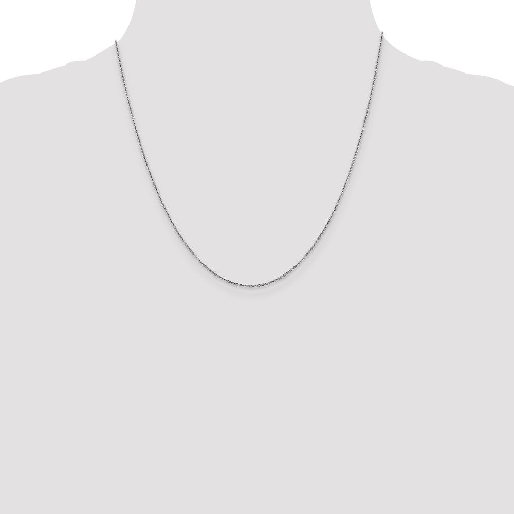 1.1mm Flat Cable Chain - White Gold