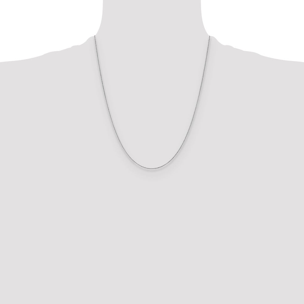 1.1mm Flat Cable Chain - White Gold
