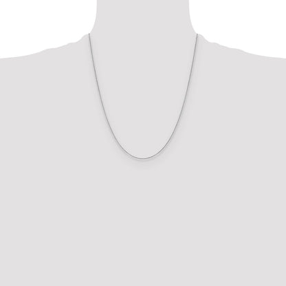 1.1mm Flat Cable Chain - White Gold