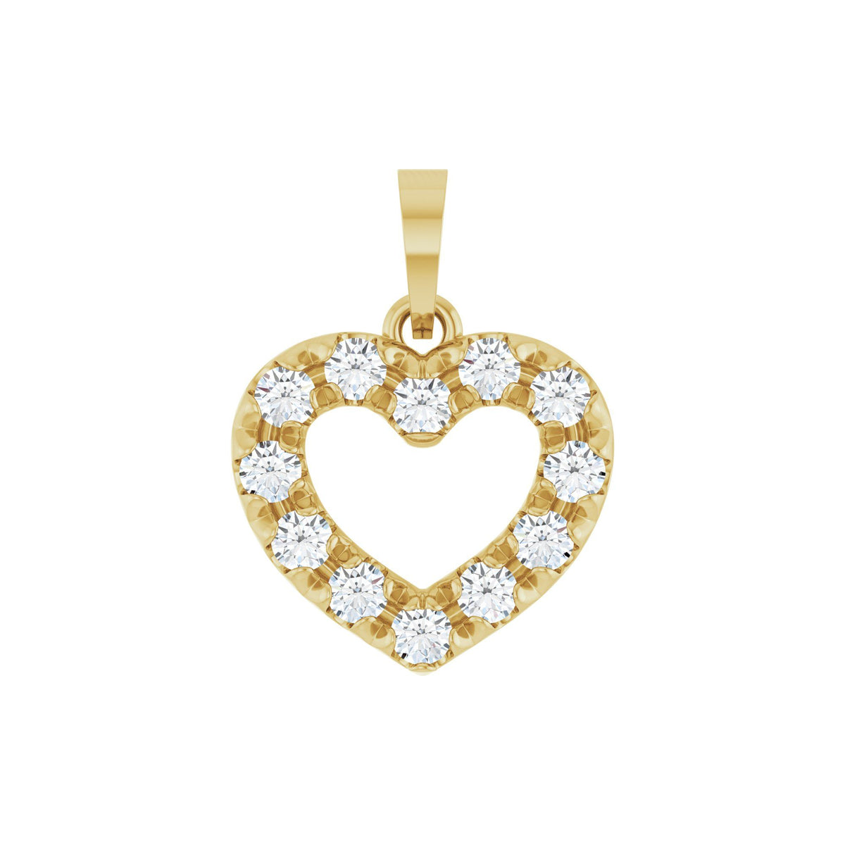1/3 CTW Natural Diamond Heart Pendant
