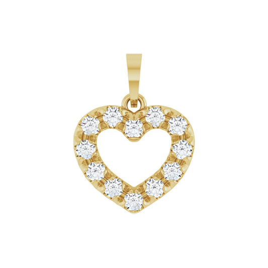 1/3 CTW Natural Diamond Heart Pendant