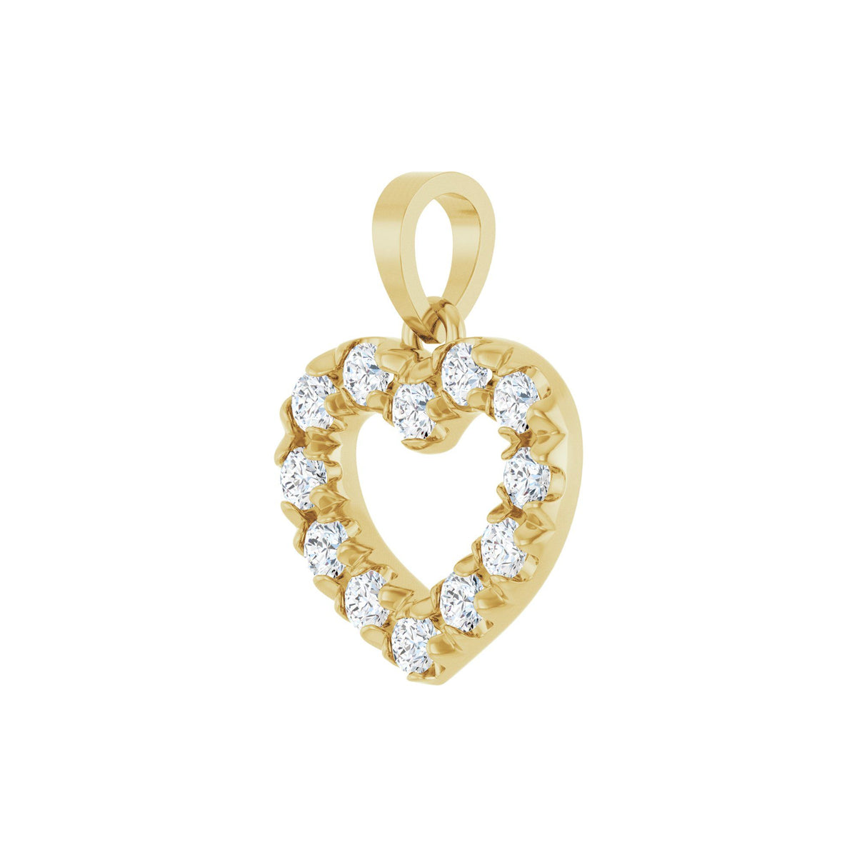 1/3 CTW Natural Diamond Heart Pendant