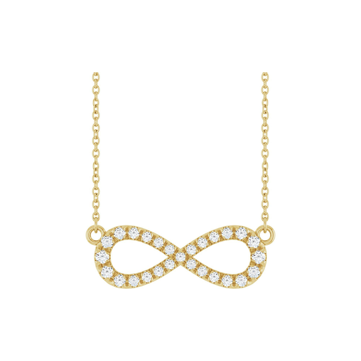 1/3 CTW Natural Diamond Infinity-Inspired 18" Necklace