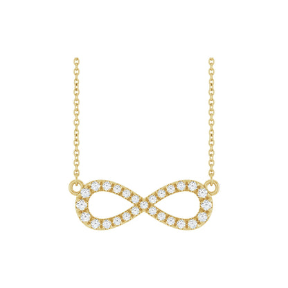 1/3 CTW Natural Diamond Infinity-Inspired 18" Necklace