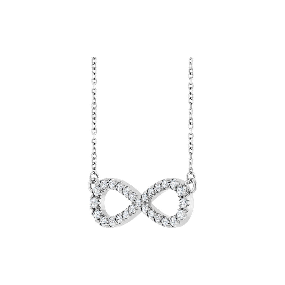 1/3 CTW Natural Diamond Infinity-Inspired 18" Necklace