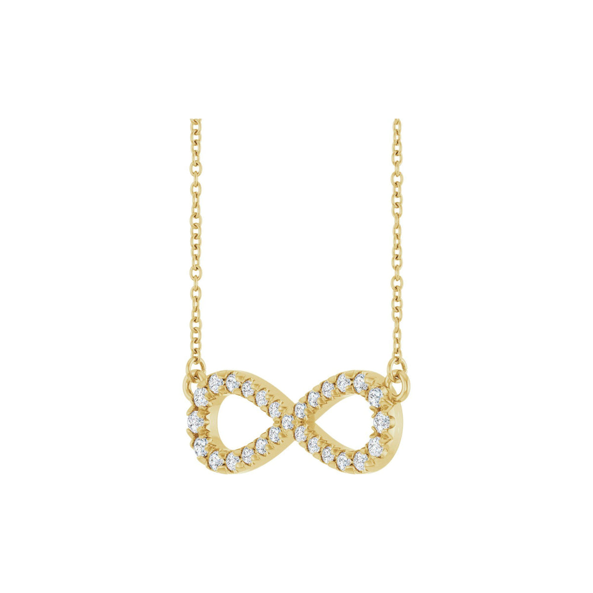 1/3 CTW Natural Diamond Infinity-Inspired 18" Necklace