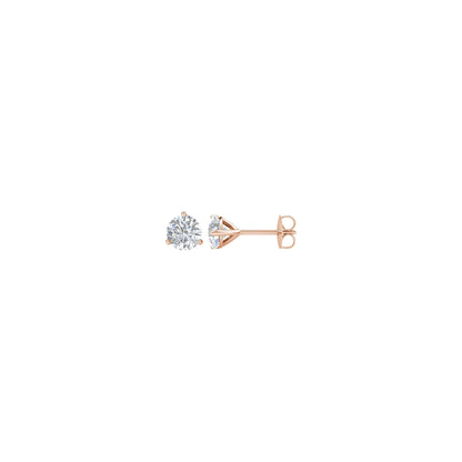 Natural Diamond Round 3-Prong Cocktail-Style Stud Earrings