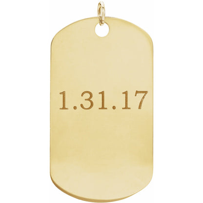 Engravable Dog Tag Pendant