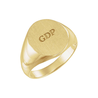 Oval Signet Ring (12 x 10〜22 x 20mm)