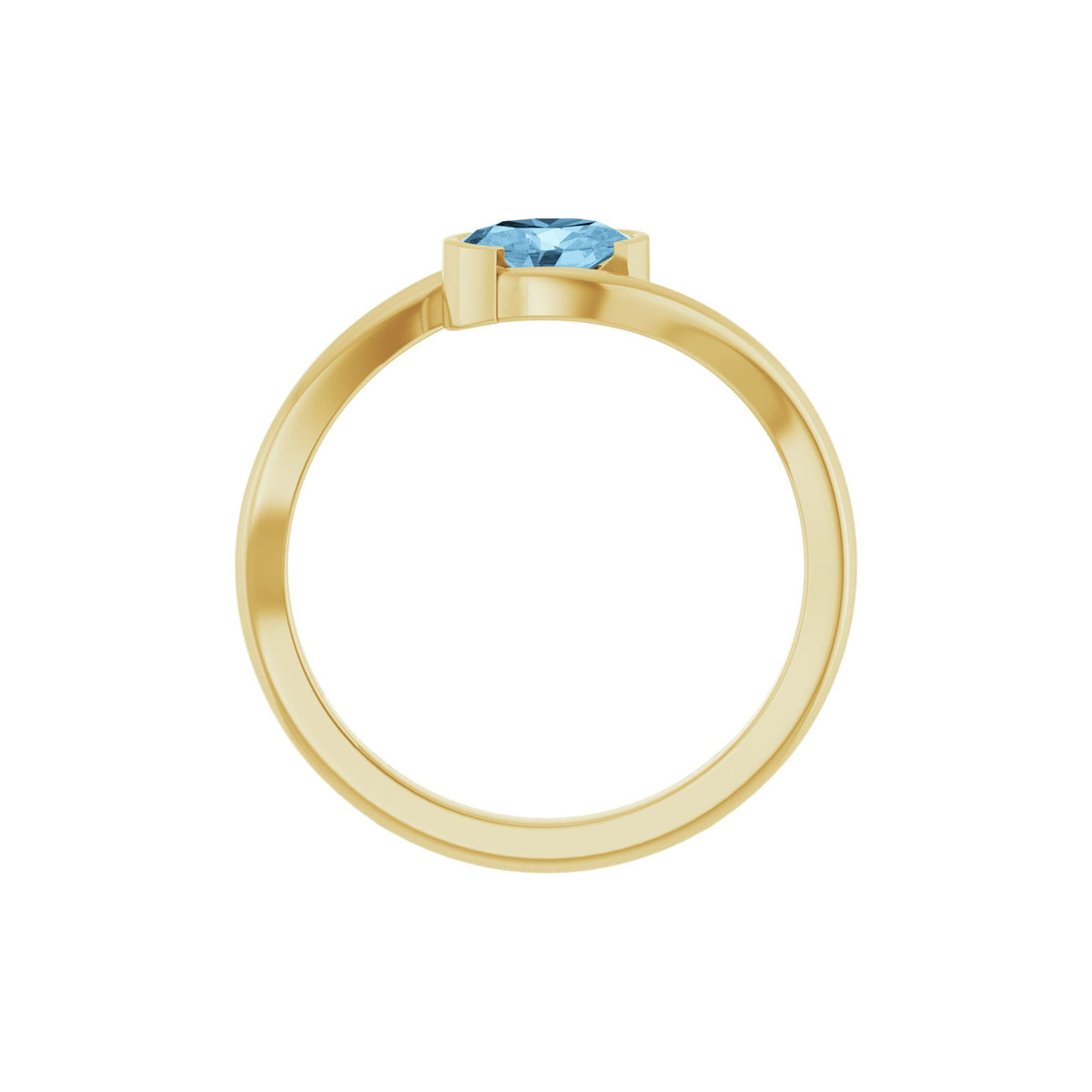 Natural Sky Blue Topaz Solitaire Ring 2
