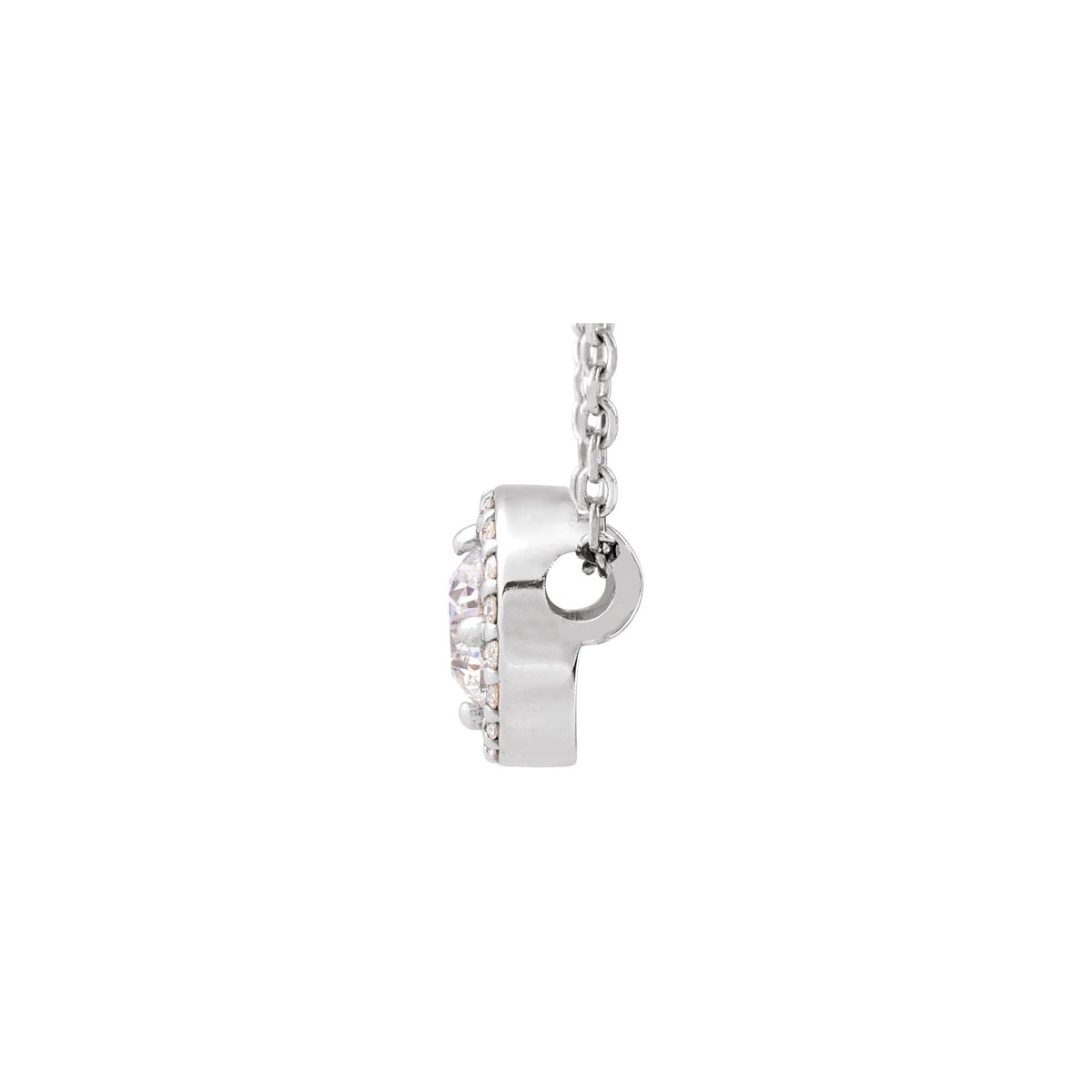 Natural Diamond Halo-Style Necklace or Pendant