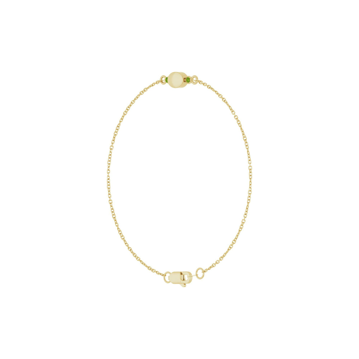 Engravable Natural Peridot 6 1/2-7 1/2" Bracelet