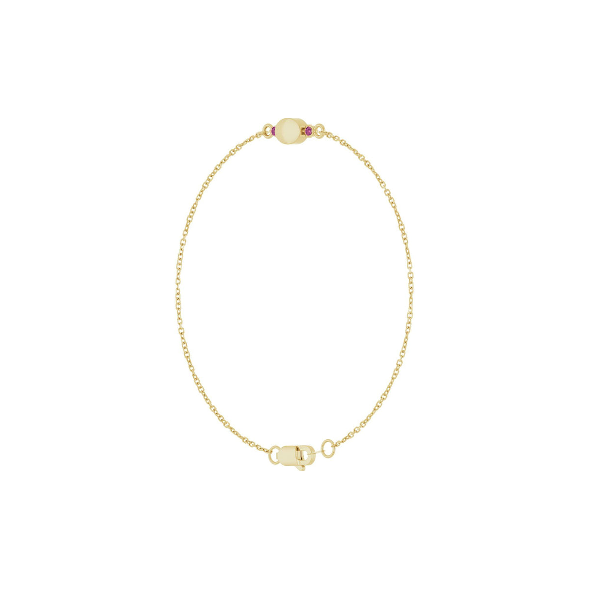 Engravable Natural Pink Tourmaline 6 1/2-7 1/2" Bracelet