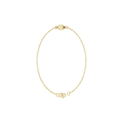 Engravable Natural Pink Tourmaline 6 1/2-7 1/2" Bracelet