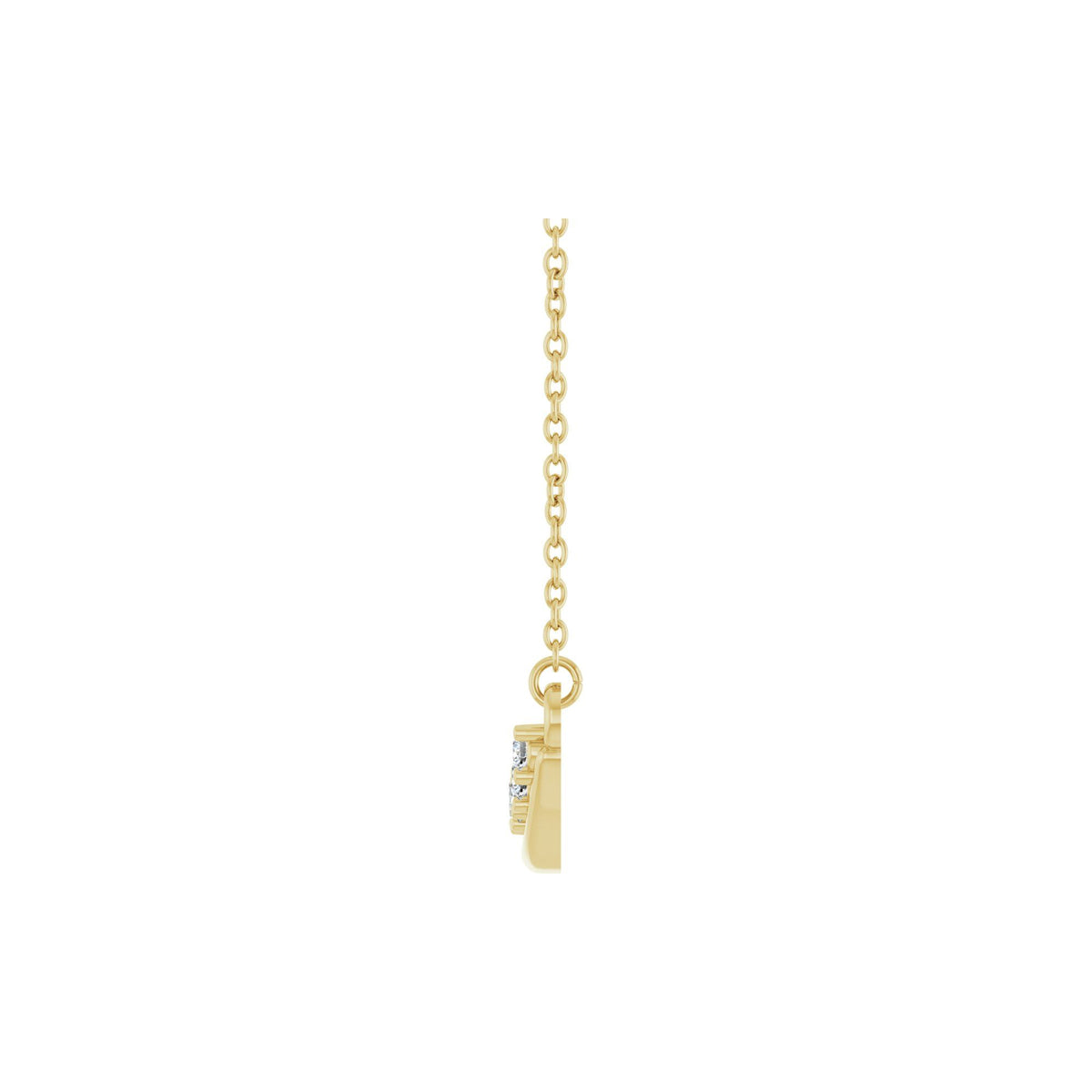 1/6 CTW Natural Diamond Curved Bar 18" Necklace