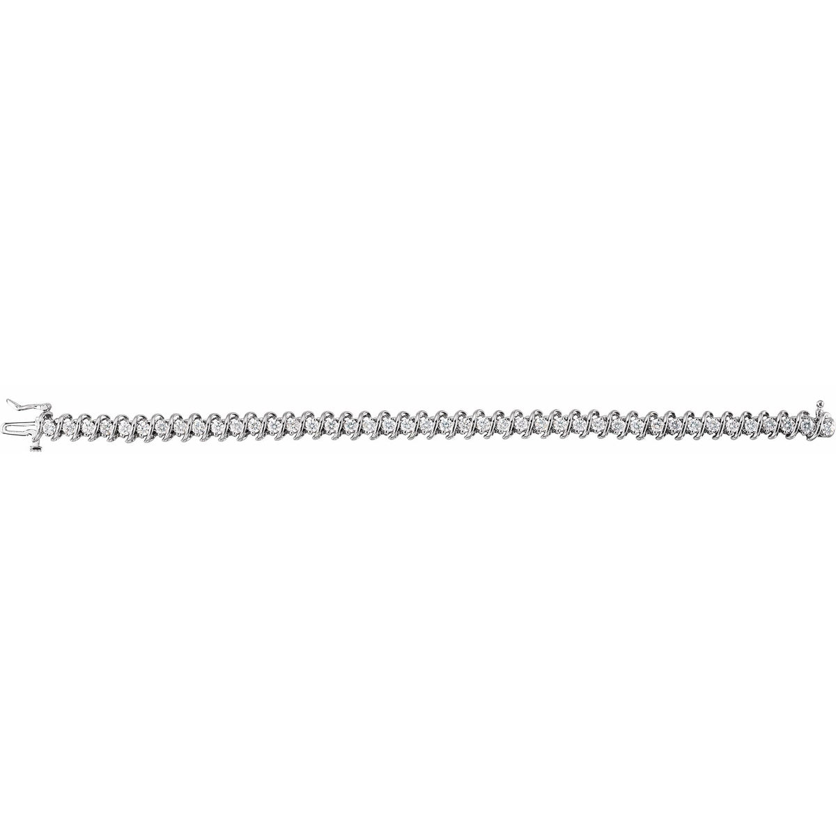 3 1/3 CTW Natural Diamond Line 7" Bracelet
