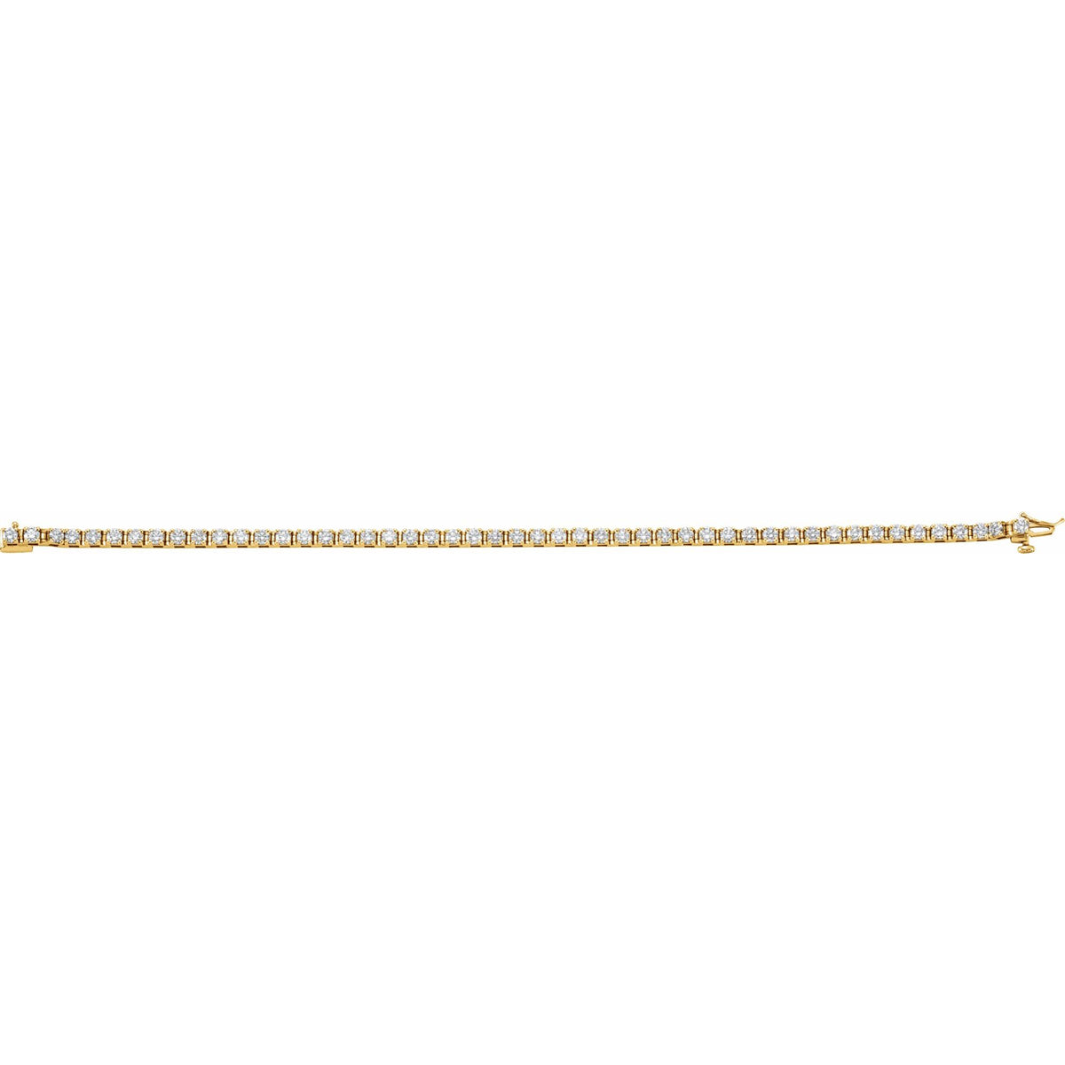 3 3/8 CTW Natural Diamond Line 7" Bracelet