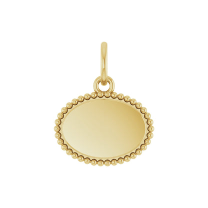 Engravable Beaded Necklace or Pendant