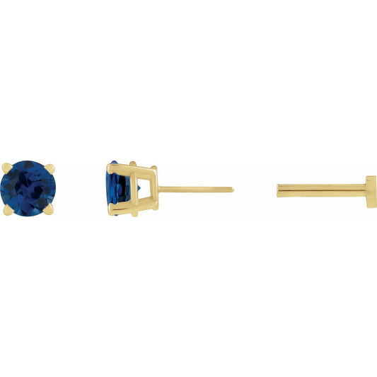 Natural Blue Sapphire Earring