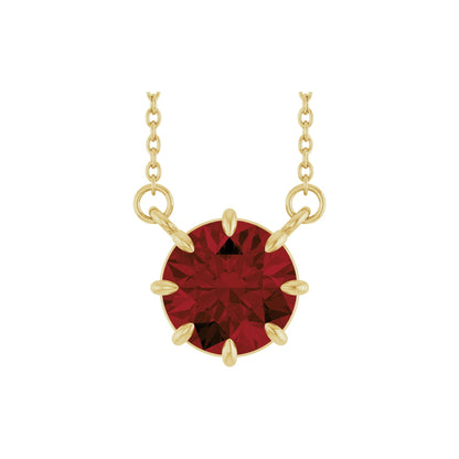 Natural Mozambique Garnet 18" Necklace