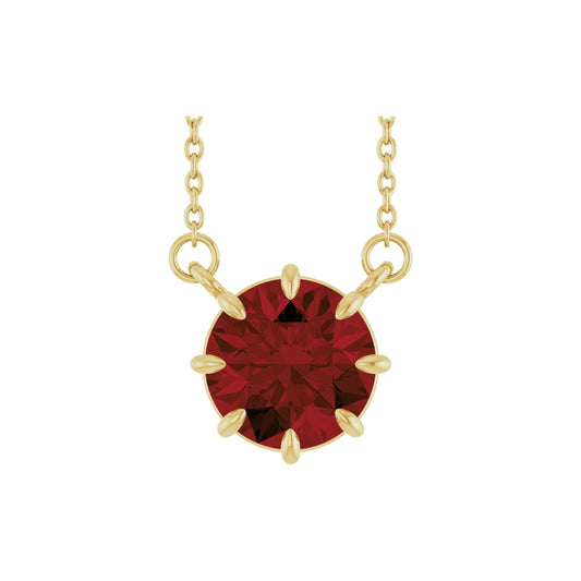 Natural Mozambique Garnet 18" Necklace