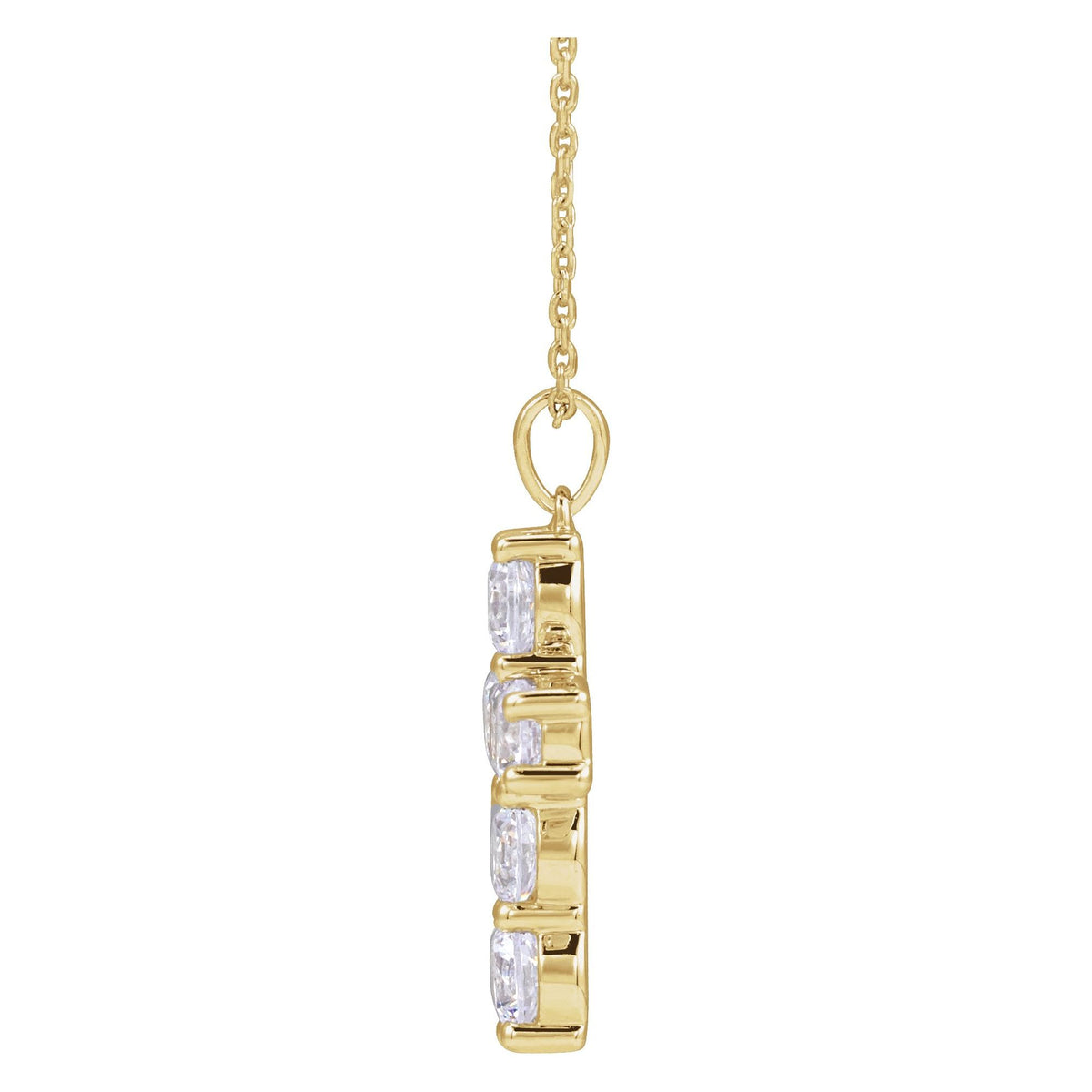 Natural Diamond Accented Cross Necklace or Pendant