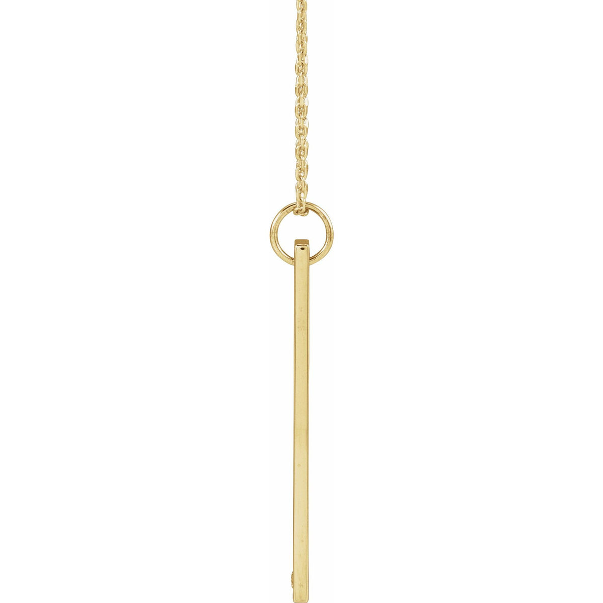 Natural Diamond Engravable Bar Necklace or Pendant