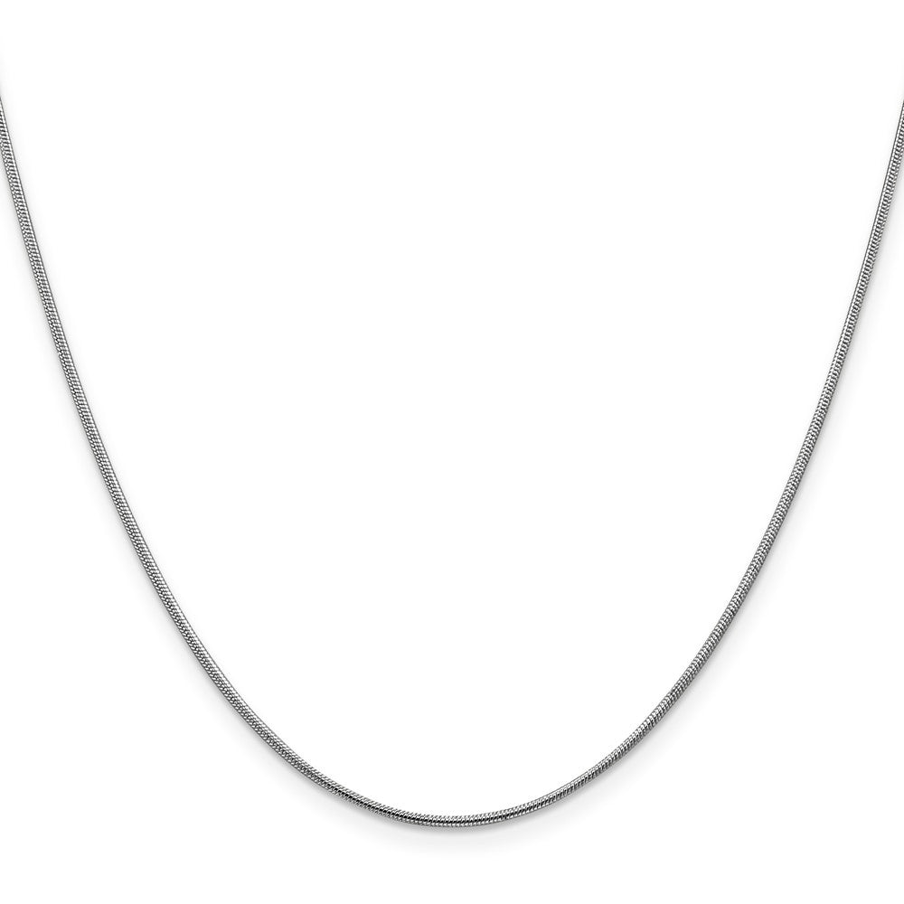 1mm Round Snake Chain - White Gold