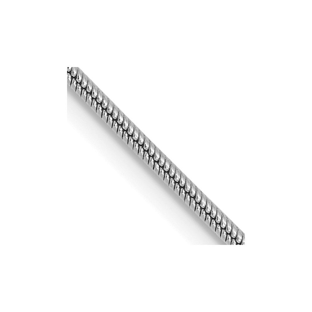 1mm Round Snake Chain - White Gold