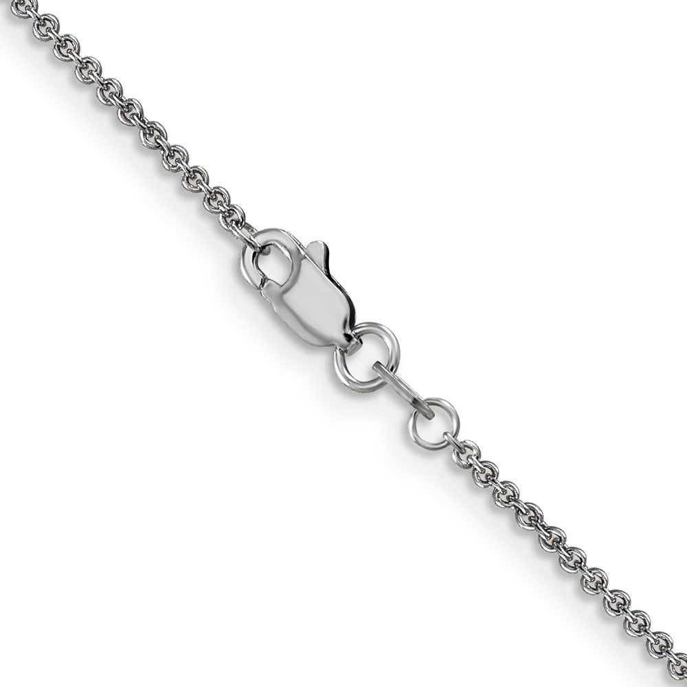 1.6mm Round Cable Chain - White Gold