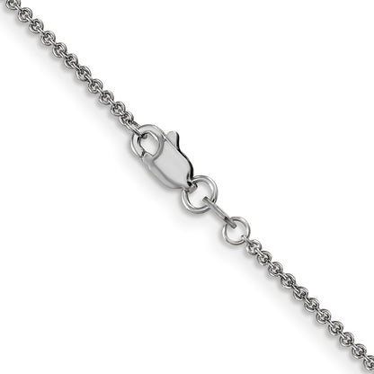 1.6mm Round Cable Chain - White Gold