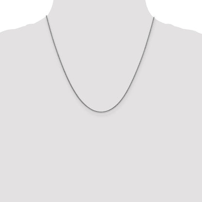 1.6mm Round Cable Chain - White Gold