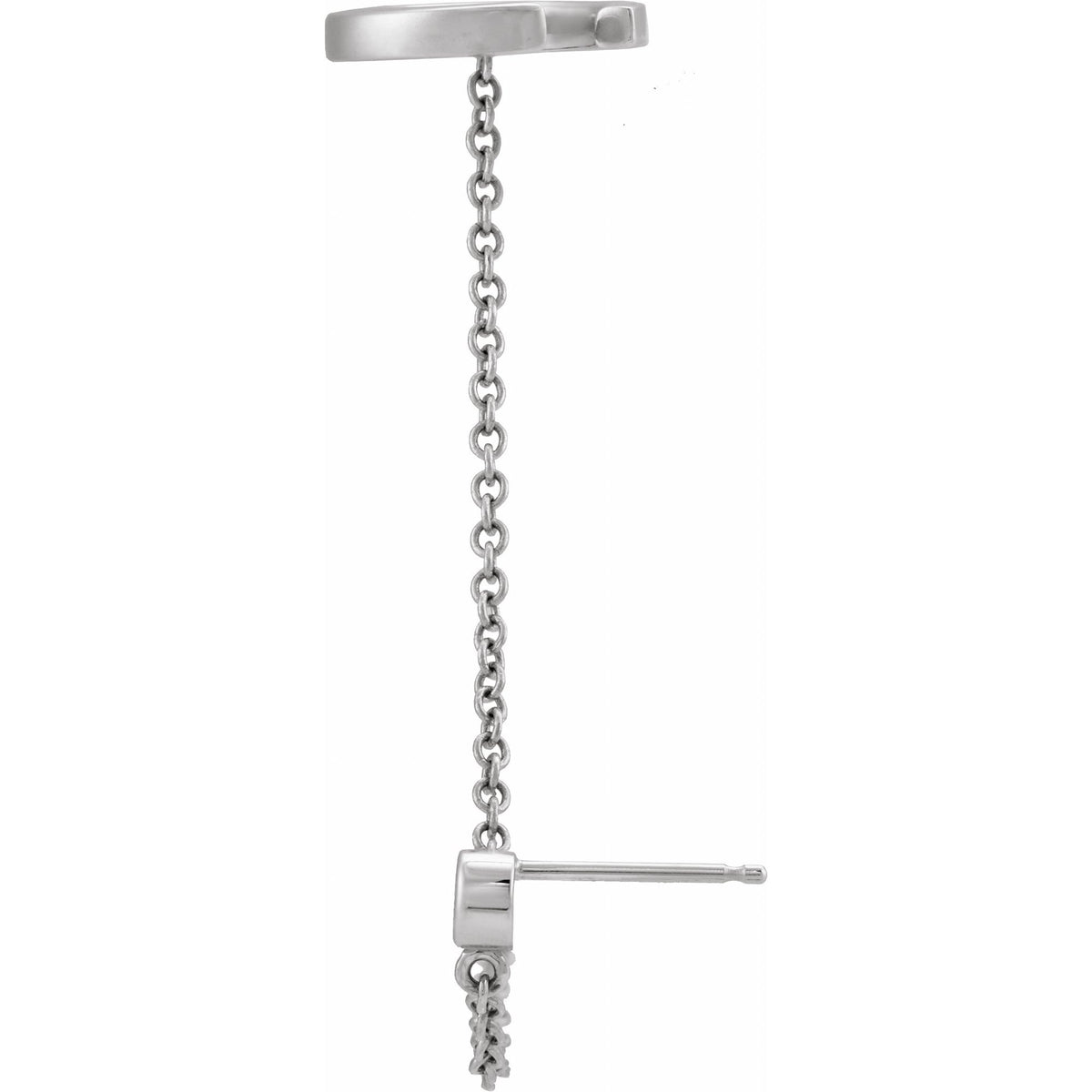 Natural Diamond Ear Cuff with Chain
