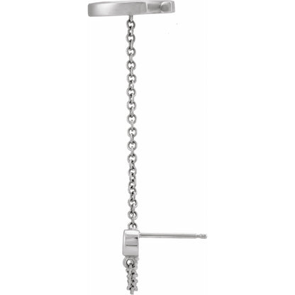 Natural Diamond Ear Cuff with Chain