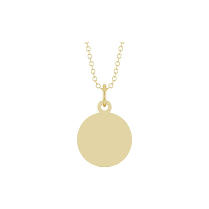 Engravable Disc Necklace & Pendant