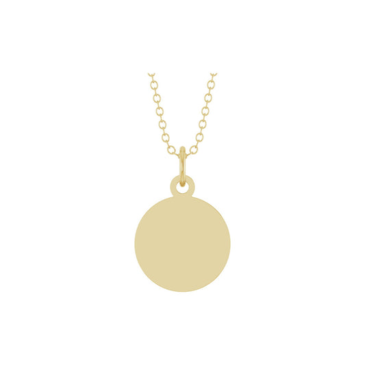Engravable Disc Necklace & Pendant