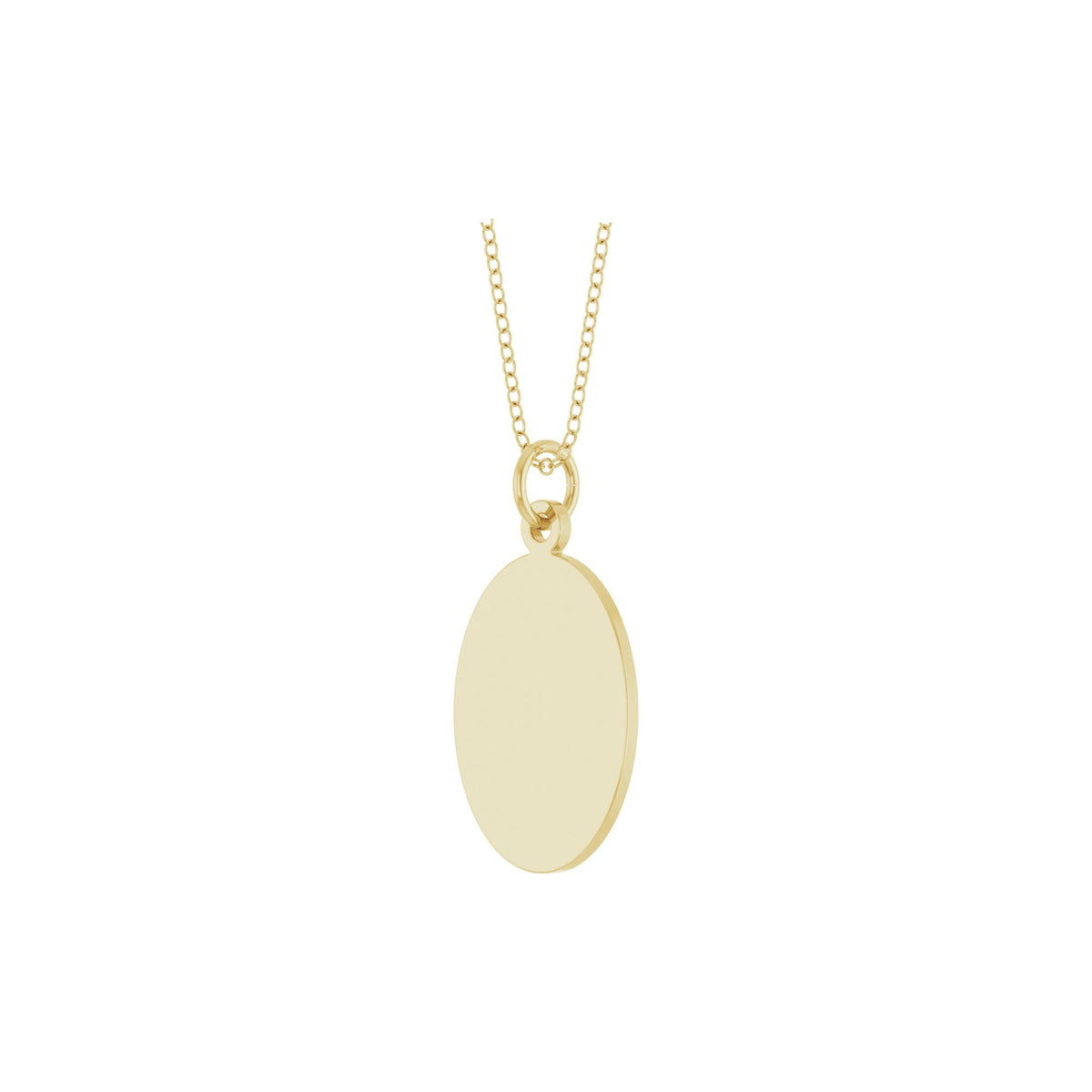 Engravable Oval Necklace or Pendant 2