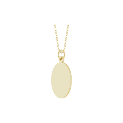 Engravable Oval Necklace or Pendant 2