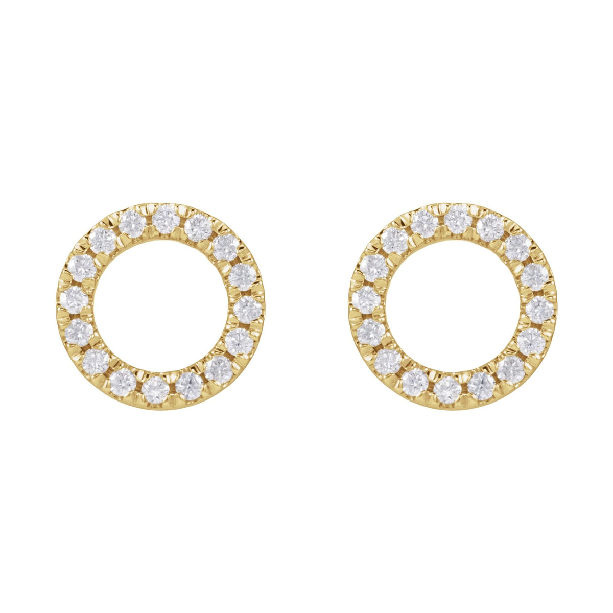 3/8 CTW Natural Diamond Circle Earrings