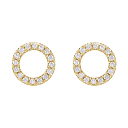 3/8 CTW Natural Diamond Circle Earrings