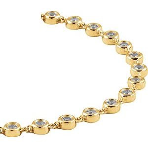 2 CTW Natural Diamond Bezel Line 7" Bracelet